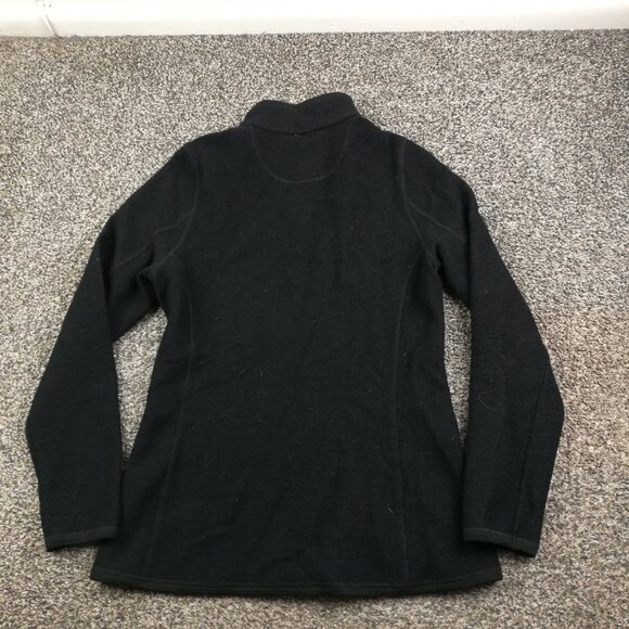 Icebreaker Jacket Boiled Wool Full Zip Black Womens Medium - Picture 6 of 10